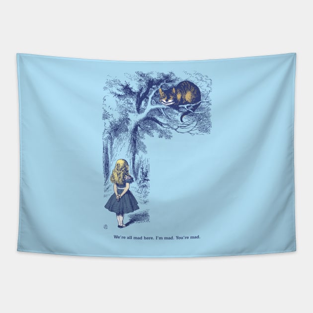 Alice and the Cheshire Cat Tapestry by SarahMurphy