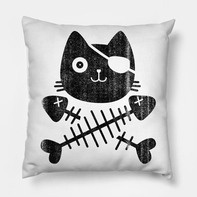 funny black cat Pillow by teemarket