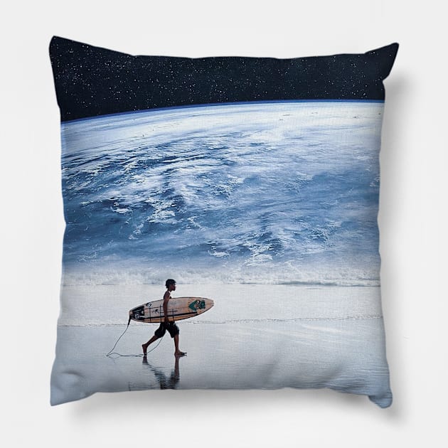 Earth Surfing Pillow by xmuratakyol