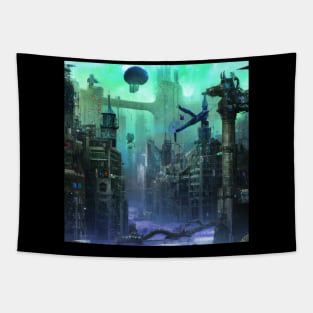 Steampunk City t-shirt Tapestry