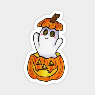 Pumpkin Ghost Magnet