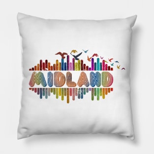 Tone Color Wave With Name-Midland Pillow