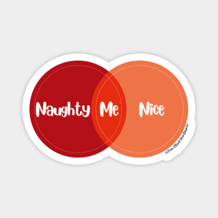 Venn Diagram Christmas Naughty Me Nice Magnet