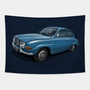 1971 Saab 96 saloon in hussar blue Tapestry