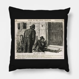 Festive Season Drunk Punch Cartoon 1888 Pillow