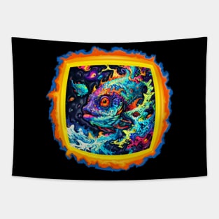 Psychedelic Fish Tapestry