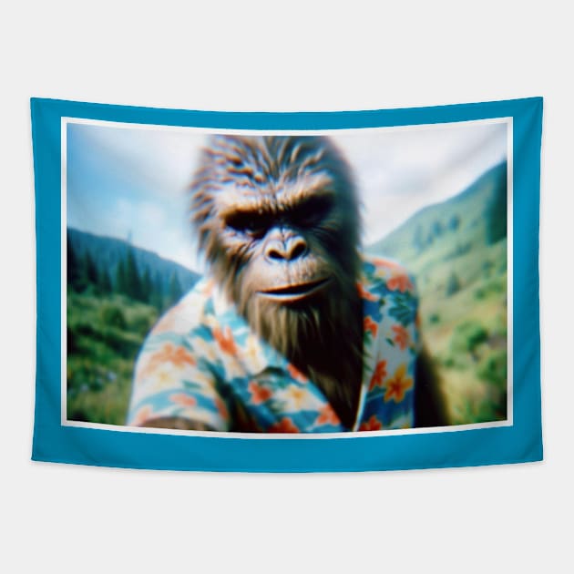 Sasquatch Selfie Tapestry by Dead Galaxy