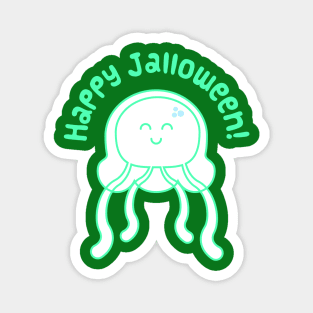 Happy Jalloween! Jellyfish Green! Magnet