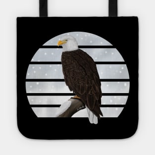 Bald Eagle Winter Snow Bird Watching Birding Ornithologist Gift Tote