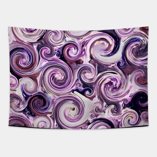 Amethyst Swirls Tapestry by Jared S Davies