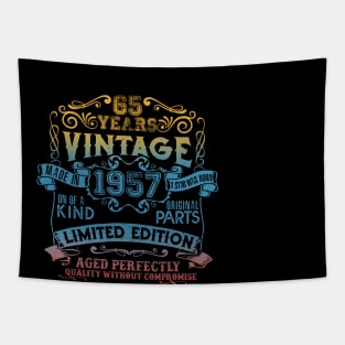 65 Years old Vintage 1957 Limited Edition 65th Birthday Tapestry