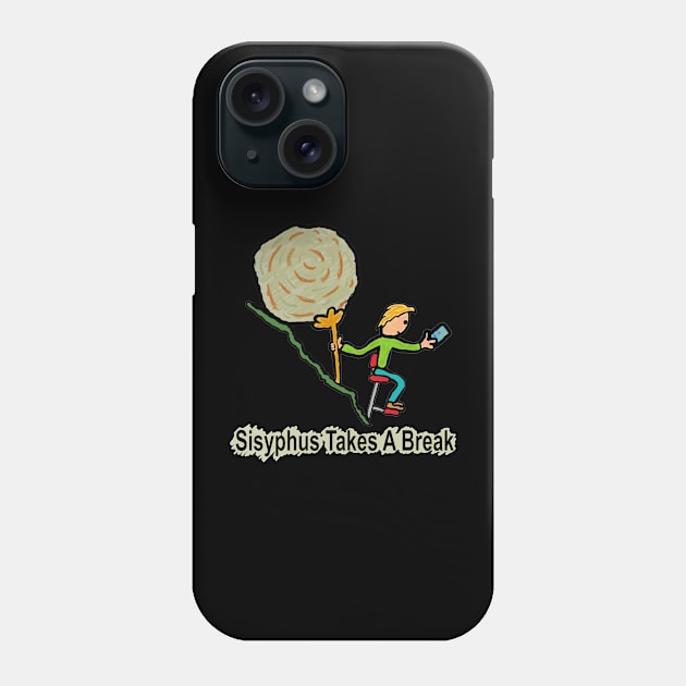 Sisyphus Takes a Break Phone Case by Mark Ewbie