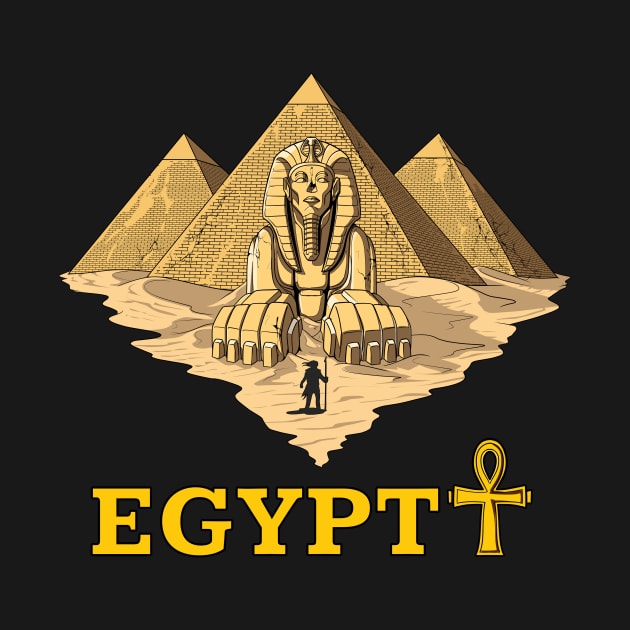 Egyptian Pyramids Sphinx by underheaven