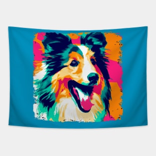 Shetland Sheepdog Pop Art - Dog Lover Gifts Tapestry