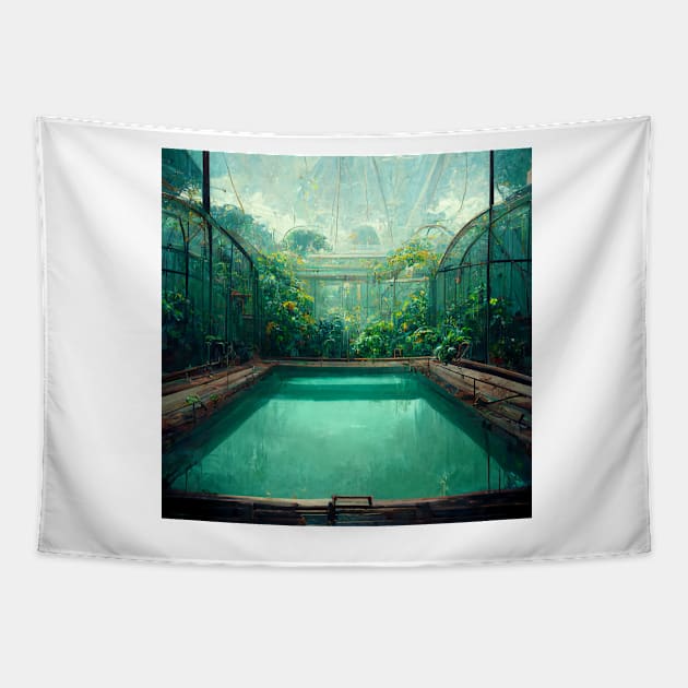 Swim amongst the luxury botanicals II Tapestry by hamptonstyle