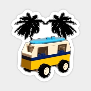 Brick Creations - Sunshine Surfer Camper Van Magnet