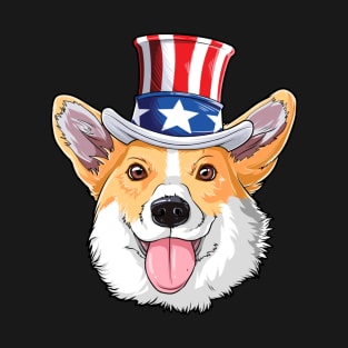 4th Of July Corgi Shirt T-Shirt