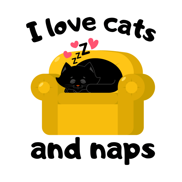 I Love Cats and Naps Gift by François Belchior