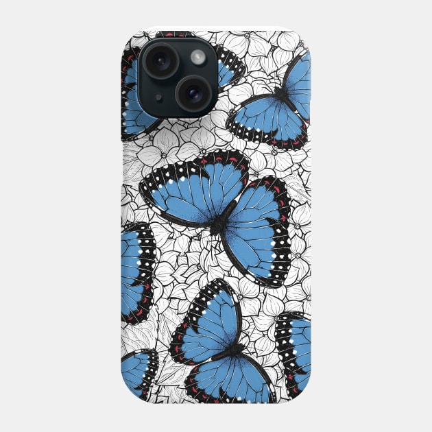 Blue morpho butterfly 3 Phone Case by katerinamk