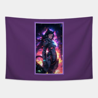 Anime Sci-Fi Cat Girl | Quality Anime Girl Artwork | Manga Girl Anime Art Tapestry