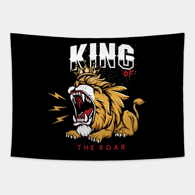 king of the roar Tapestry by cithu09