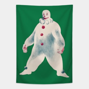 Creepy Clown Drawing Tapestry