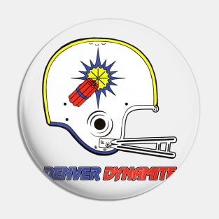 Defunct Denver Dynamite Football Team Helmet Pin