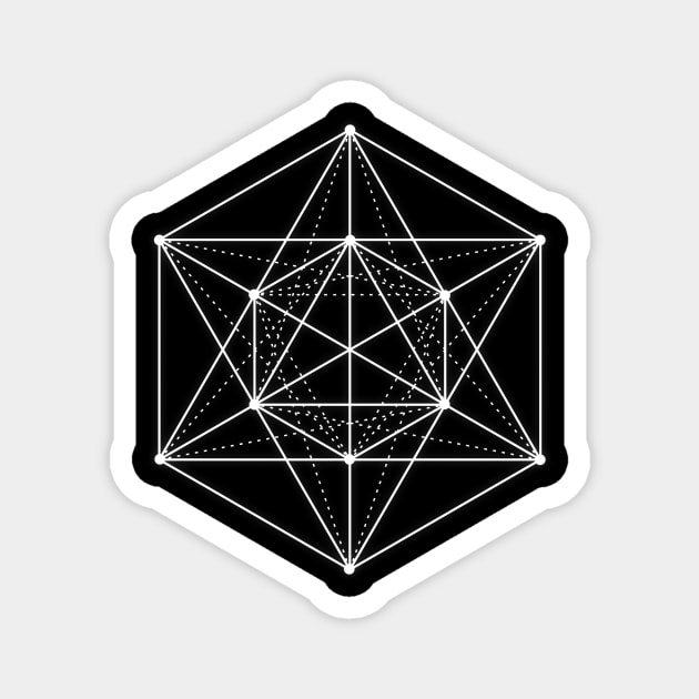 Sacred geometry / Minimal Hipster Symbol Art Magnet by badbugs