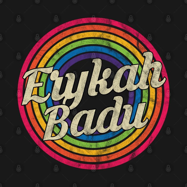 Erykah Badu - Retro Rainbow Faded-Style by MaydenArt