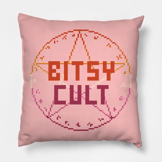 Lesbian "Vintage" Bitsy Cult Pillow by le_onionboi