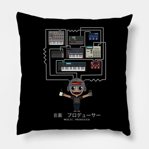 Music Producer and Electronic Musician Pillow by Mewzeek_T