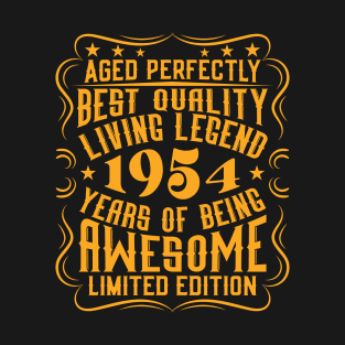 Retro Vintage 1954 Birthday Anniversary Gift Living Legend T-Shirt