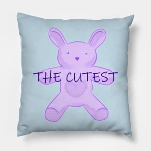 The cutest bunny purple Pillow