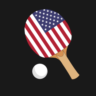 USA Flag Table Tennis T-Shirt