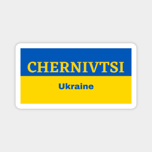 Chernivtsi City in Ukrainian Flag Magnet