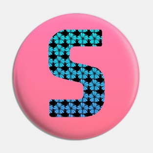 Letter S From Roses Pin