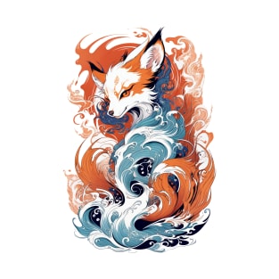 Dancing Waves and Kitsune's Grace T-Shirt