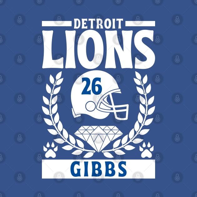 Detroit Lions Jahmyr Gibbs 26 American Football by Astronaut.co