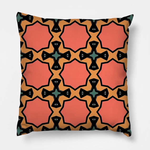 The Blotchy Geometric Halloween or Sixties Collections Pillow by Artsy Digitals by Carol