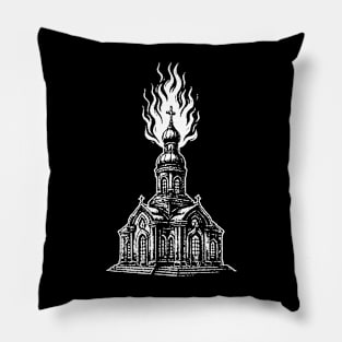 FLAMING CHURCH Pillow