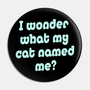 What my cat named me? Pin