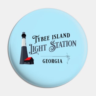 Tybee Island Light Station Georgia Vintage Style Pin