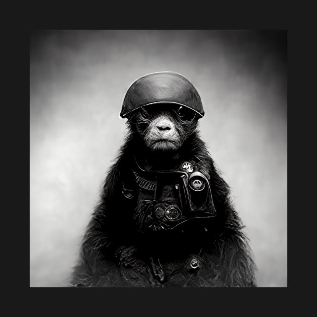 military monkey digital art by AmazinfArt