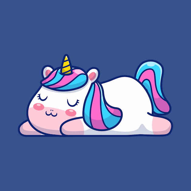 Cute Unicorn Sleeping.Cartoon by Catalyst Labs