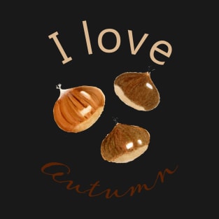 I love Autumn - Pocket Size Image T-Shirt