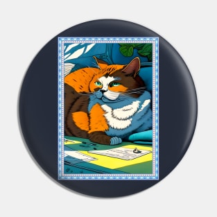 Funny lazy bored cat Pin