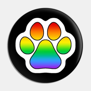 Rainbow Pride Paw Pin