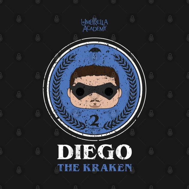 UMBRELLA ACADEMY 2: DIEGO THE KRAKEN (GRUNGE STYLE) by FunGangStore