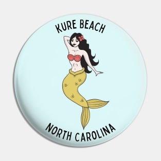 Kure Beach North Carolina Mermaid Pin