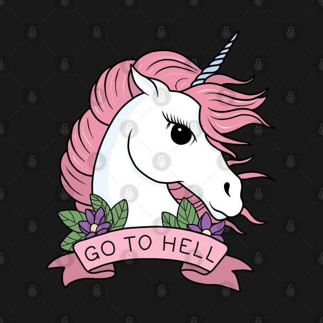 Go to Hell - Unicorn by valentinahramov